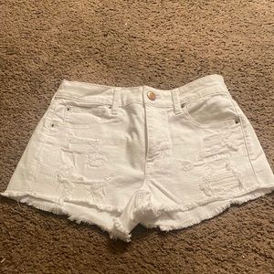 American Eagle Outfitters white denim shorts